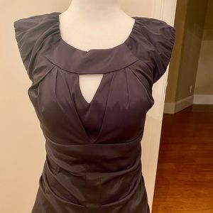 Black fitted cocktail dress